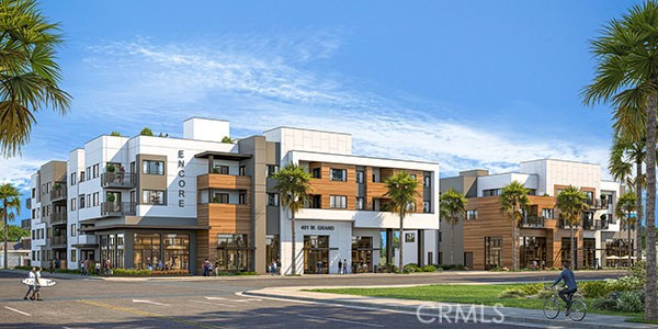 Here is your chance to become part of a new signature series development by Coastal Community Builders. Encore is the epitome of coastal luxury with its modern design and will be further changing the landscape of the entrance to Grover Beach. The first phase will feature two ground floor commercial condos which are prime locations for restaurants, coffee shops and various retail uses. Two more commercial units totaling 2,602 SF will be available in Phase 2. Encore will feature 59 luxury condos with ocean views and an amazing rooftop deck. Directly across the street, the Palladium development is underway and will feature another 37 luxury condos and an additional 2,905 SF of commercial space. Don’t miss this opportunity be part of Grover Beach’s growing and vibrant downtown. Suite also has an additional 462 SF patio. Patio rate is $1.50 gross.
