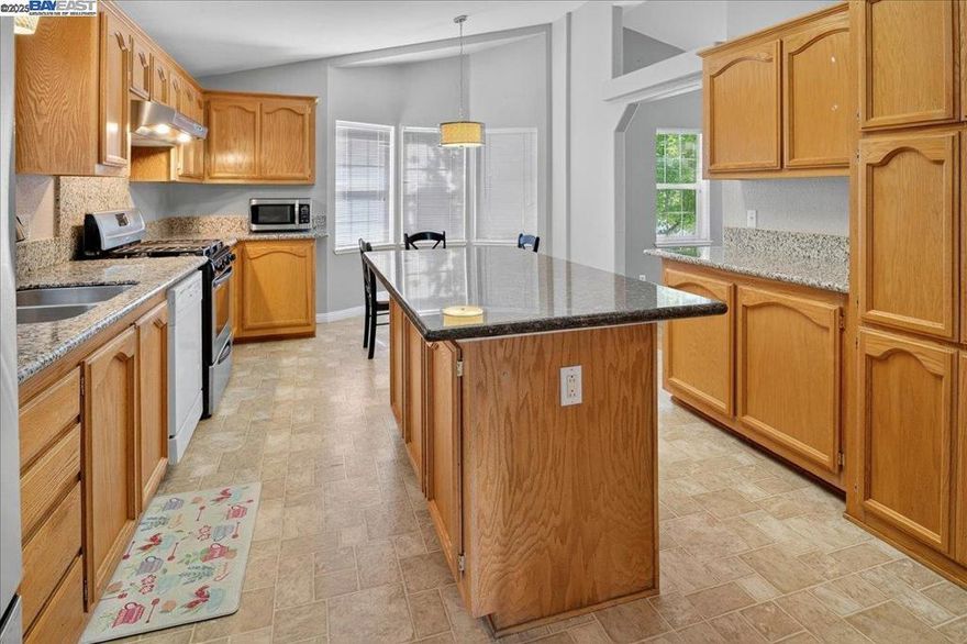 Welcome to 2329 Bridwell, located in the desirable Eden Roc community of Hayward. This spacious 3-bedroom, 2-bathroom home offers a comfortable and stylish living experience. Enjoy a beautifully designed kitchen with granite countertops, a formal dining area perfect for gatherings, and a cozy living room featuring a fireplace and a built-in bookshelf. The primary suite includes a private bath with a large soaking tub, separate stall shower, and granite countertops. Vaulted ceilings throughout add an airy, open feel to the home. Don’t miss this exceptional opportunity in a great neighborhood! Fireplaces: LIV,WOD