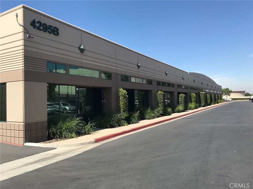 WELL MAINTAINED,MULTI-TENANT BUSINESS PARK

Available: Unit 113 (1,342 SF)

Rental Rate: $1.50 per square foot(+0.10 psf CAM) per month

Lease Type: Industrial Gross

Term: 1-5 Years

Possession: Available Now

- Great location on the NW corner of Milliken Avenue and Jurupa Street

- Close proximity to the 15, 10 and 60 Freeways

- Near the Ontario Airport, Ontario Mills Mall, Toyota Arena and more