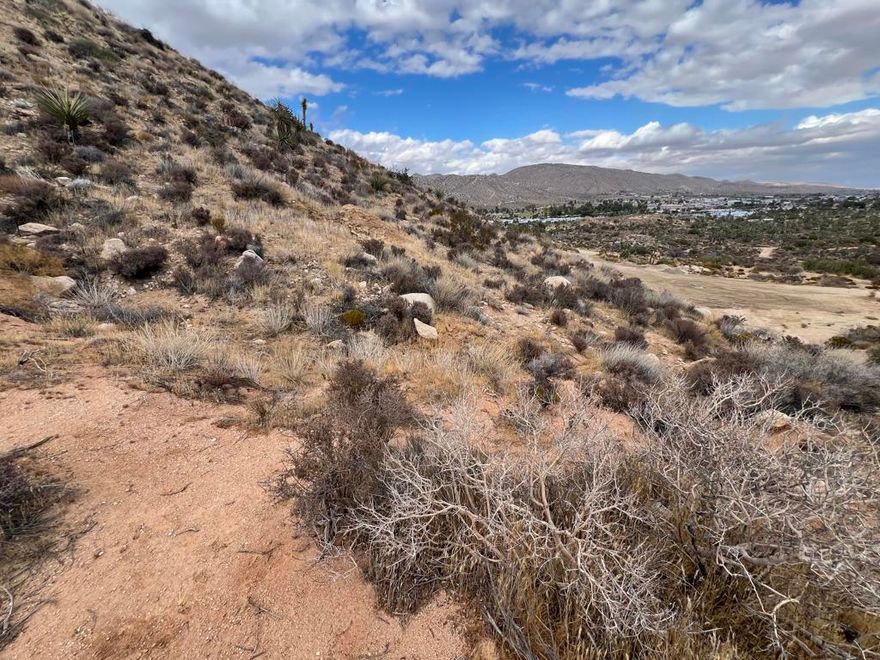 Exceptional opportunity to own a half-acre lot in a private, prime hillside location in Yucca Valley. This unique property offers stunning views and the perfect setting for a custom home. All the groundwork has been done, including a completed survey and perk test, saving you time and effort. Additionally, architect-drawn plans are available, making it easier to bring your vision to life. Don't miss the chance to build your dream home or investment property in this exclusive and serene location!