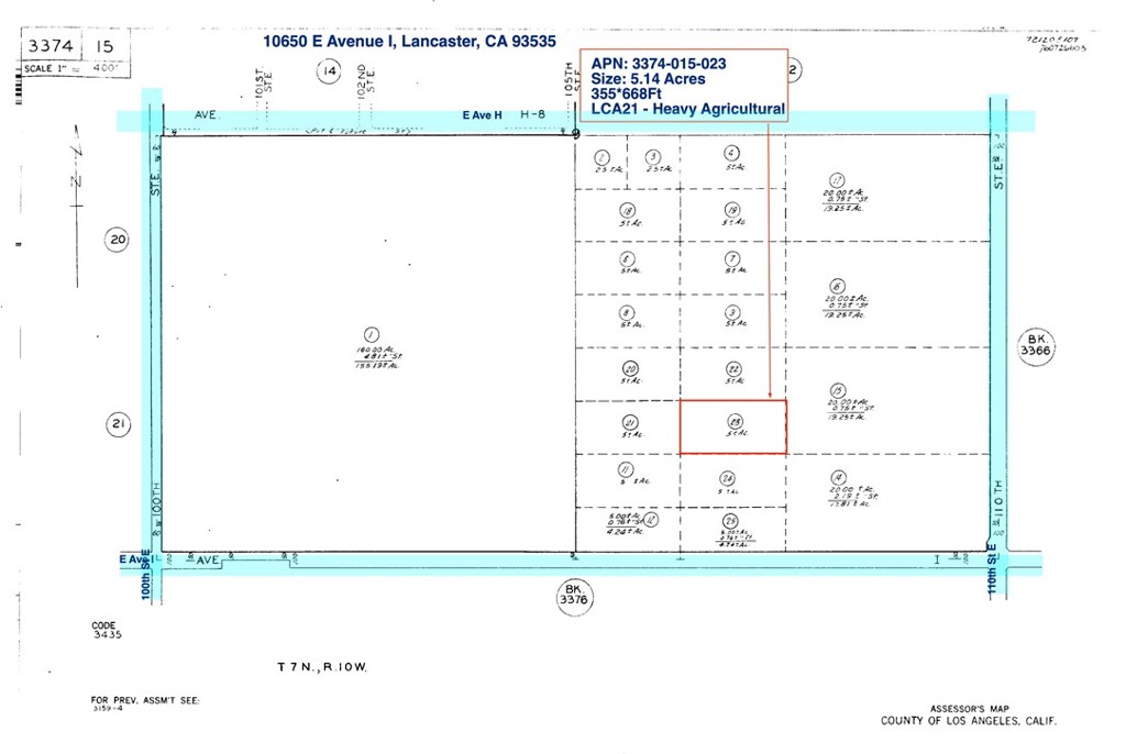 Expansive skies, open land, and mountain views define this 5.13-acre parcel in East Lancaster. Situated north of Avenue J and west of 110th Street East, this flat, rectangular lot is ideal for buyers seeking privacy, space, and possibility. Zoned LCA21 for heavy agricultural use, this is a rare opportunity to own over five acres at an accessible price, perfect for a future homesite, farming, or weekend retreat.