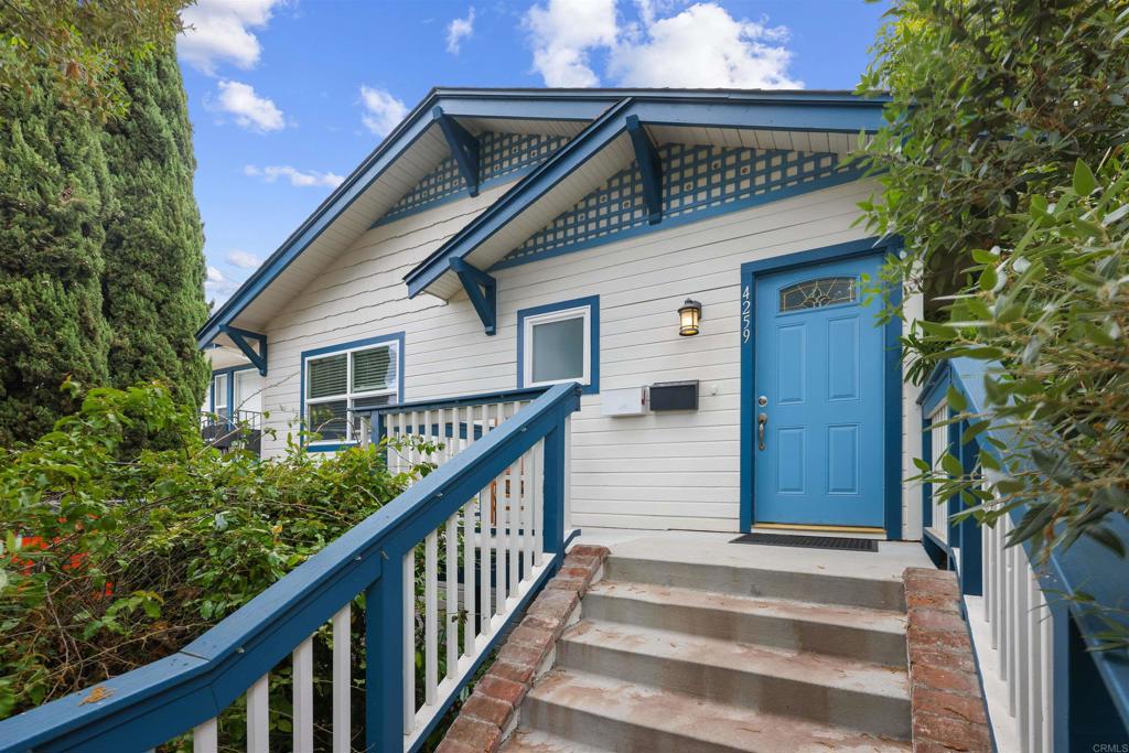 Get ready to call this duplex in University Heights, "Home". Nestled in one of San Diego’s most walkable neighborhoods this recently renovated property offers the perfect blend of style, comfort, and versatility. Featuring two detached homes each with their own parking and outdoor space. Just steps away from shopping, dining, and the Hillcrest farmers market- which offers fresh produce and artisanal goods every Sunday. The main residence is a beautiful 3-bedroom 2-bathroom home. Enjoy a rare walk-out basement laundry and storage room. An extra 500 square feet of potential living space gives this property unique potential. Convert it into your office or private gym or a studio apartment for even more earning potential. The second home is a charming 1-bedroom 1-bathroom home with approximately 500 square feet of living space, its own private outdoor space, and convenient alley parking. Creatively painted to fit the spirit of the neighborhood, it would be ideal for a themed short term rental, private guest house, or income-generating long-term lease. Live your best San Diego lifestyle, walk to Michelin guide brunch, stroll home from your dinner dates, sip coffee on your front porch overlooking a canyon. And do it all while generating passive income, accommodating family, or simply enjoying the flexibility of a dual-living estate - opportunities like this are rare.