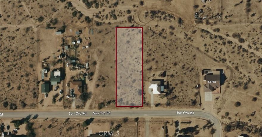 .69 acres zoned Residential Vacant Land ready for your vision. Land parcel identified by APN:0598-092-35-0000. No situs address assigned by county; address shown is for MLS input only. GPS coordinates:  34.166290, -116.381608. Buyer to verify zoning, permitted uses, and utility availability.