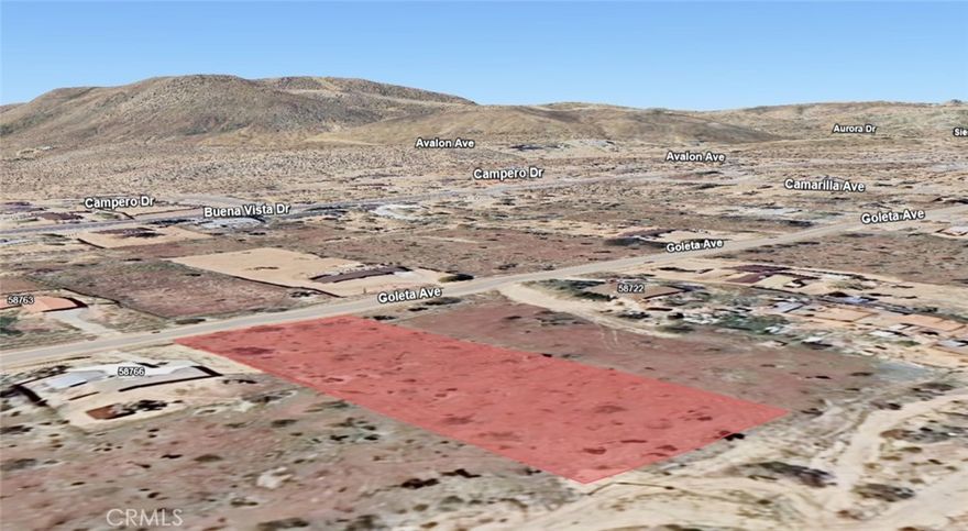 .69 acres zoned Residential Vacant Land ready for your vision. Land parcel identified by APN:0598-092-35-0000. No situs address assigned by county; address shown is for MLS input only. GPS coordinates:  34.166290, -116.381608. Buyer to verify zoning, permitted uses, and utility availability.