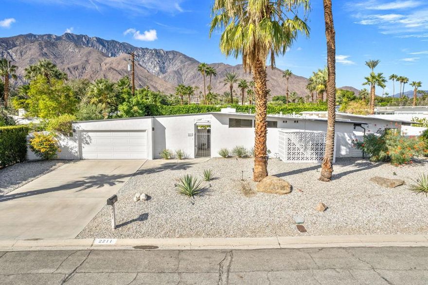 Discover timeless design in this 1,800 sq ft mid-century modern residence, built by the esteemed Alexander Construction Company and designed by celebrated architect Jack Meiselman. Larger than typical homes of its era, this property offers expansive living spaces, clean lines, and sweeping views that elevate its architectural pedigree.Set on a prime lot, the home showcases Meiselman's signature indoor-outdoor flow and minimalist elegance. The current owners have invested $25,000 in custom architectural plans for a full remodel plans that will transfer with the sale, offering a rare opportunity to personalize while preserving the home's iconic character.Mature palms frame the property and are included in the sale, enhancing the serene, resort-like ambiance. Whether you're a design enthusiast or a savvy investor, this is a rare chance to own a piece of architectural history with built-in potential for elevated living..