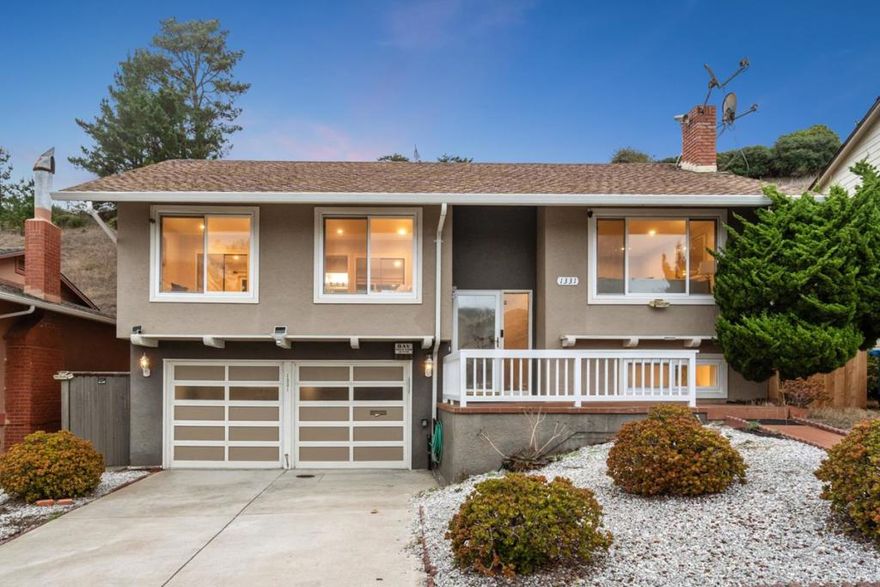What a wonderful place to call home in the sought after neighborhood of Park Pacifica. The upper level of this versatile abode consists of a kitchen that shares the same space with the dining area and living room. Enjoy the dancing flames of the cozy fireplace while entertaining loved ones. The same floor also conveniently consists of 3 bedrooms, 2 baths and the backyard with large deck perfect for bbq's on those bright sunny days that this part of Pacifica sees quite a bit. Double-pane windows throughout. Lower level has 2 rooms & a full bathroom which can be used as 2 bedrooms or 1 br and a family room. 2 car side by side garage and lots of storage space. Fabulous sunny location, just a short drive to shopping, schools and Rockaway Beach. Your new home on Aspen Dr awaits you!
