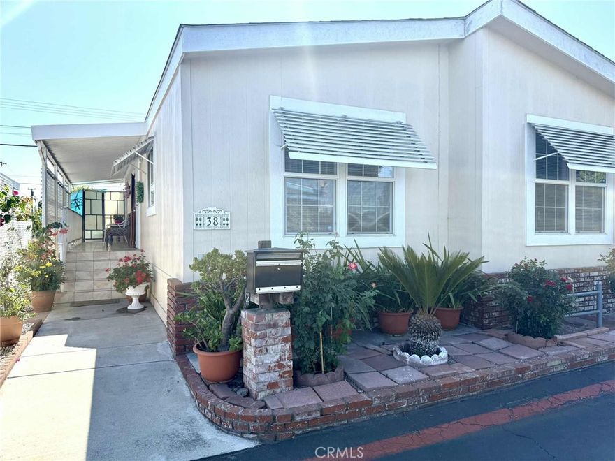 This is a 2001 Skyline Build Mobile Home. Welcome to a move-in ready 3 bed 2 bath 1320sqft residence in a 55/18+ Community!!! This well-maintained double-wide features laminate flooring, dual-pane windows, central HVAC, and 5 ceiling fans for year-round comfort. Enjoy the open layout, spacious kitchen, laundry room, and a master suite with a soaking tub + separate shower. Located with only 1 neighbor with attractive landscaping, and a custom storage shed. Enjoy your mornings in the spacious front porch with your family. Parking is easy with a driveway that fits 3 cars and nearby guest spaces. The community offers a pool, spa, and walkable access to shops, dining, and more in the heart Little Saigon. Walking distance to Bolsa Grande High School and the park. Space rent is 1658 per month