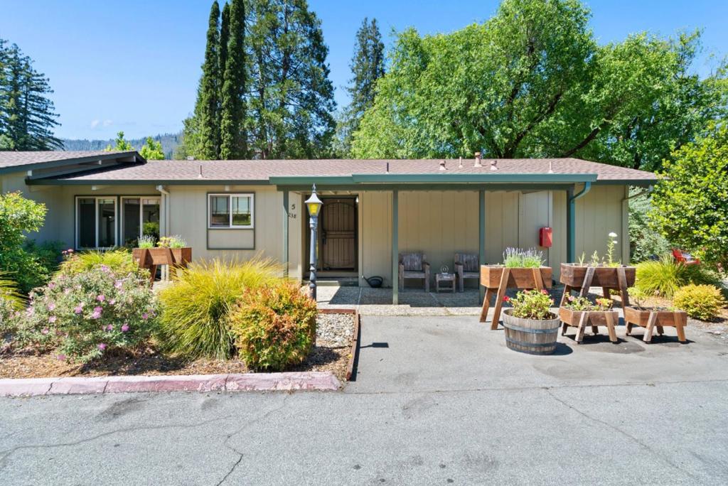 Affordable condo in Santa Cruz County!! Welcome to your new Santa Cruz mountain retreat! This charming condo, with only one shared wall in the living room, offers the privacy and space of a single-family home. Step out onto the serene back patio to take in breathtaking views of the golf course fairways, lush meadows, and surrounding forests. Inside, youll find a beautifully remodeled kitchen and bathrooms, complemented by hardwood floors and new carpet for a fresh and inviting atmosphere. A detached garage offers secure parking and ample storage, keeping your vehicle protected from the elements. Outdoor enthusiasts will love the nearby mountain biking and hiking trails. Enjoy the perfect balance of tranquil living and convenience, just 5 minutes from Boulder Creek. The Boulder Creek County Club Bar and Grill is a short stroll away, perfect for grabbing a meal or drink. Take full advantage of the community amenities, including a refreshing pool, perfect for staying active and social. The HOA also includes external fire insurance, allowing you to relax and focus on the interior of your new home. This is one of the best-priced homes in Santa Cruz County, don't miss this opportunity for a peaceful lifestyle in a prime location!