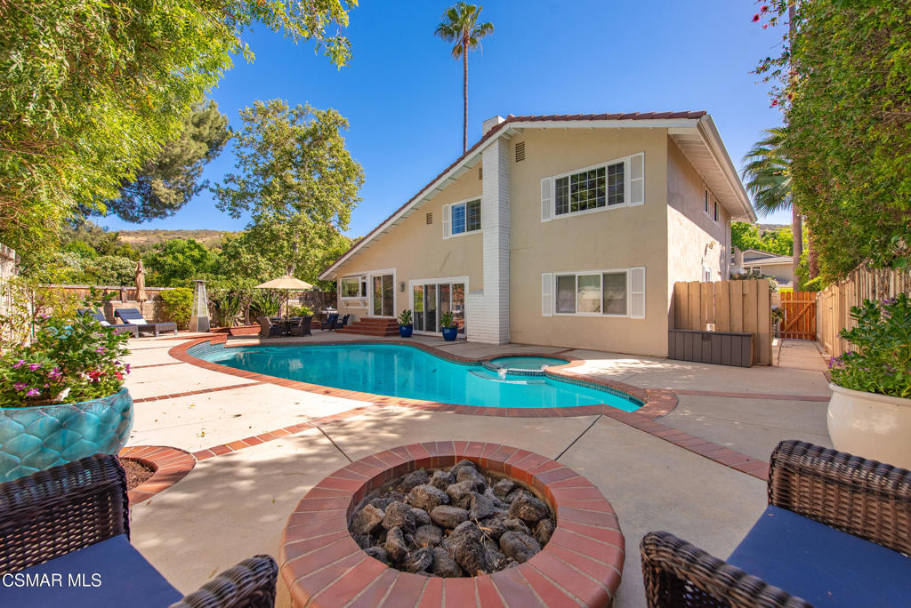 Located in the highly desirable Foxmoor neighborhood, this beautifully remodeled 4-bedroom, 3-bathroom home offers the perfect blend of style, comfort, and functionality. Recent upgrades include a newer roof and HVAC system for peace of mind. The light-filled interior features modern finishes throughout, an updated kitchen, and renovated bathrooms. The flexible floor plan includes a downstairs bedroom and full bath, ideal for guests or multigenerational living. Step outside to a private backyard with a sparkling pool--perfect for relaxing or entertaining. Enjoy the convenience of a 3-car garage and a prime location near the elementary school, community pool, and local park. This move-in ready home in one of Westlake Village's most sought-after neighborhoods is not to be missed!