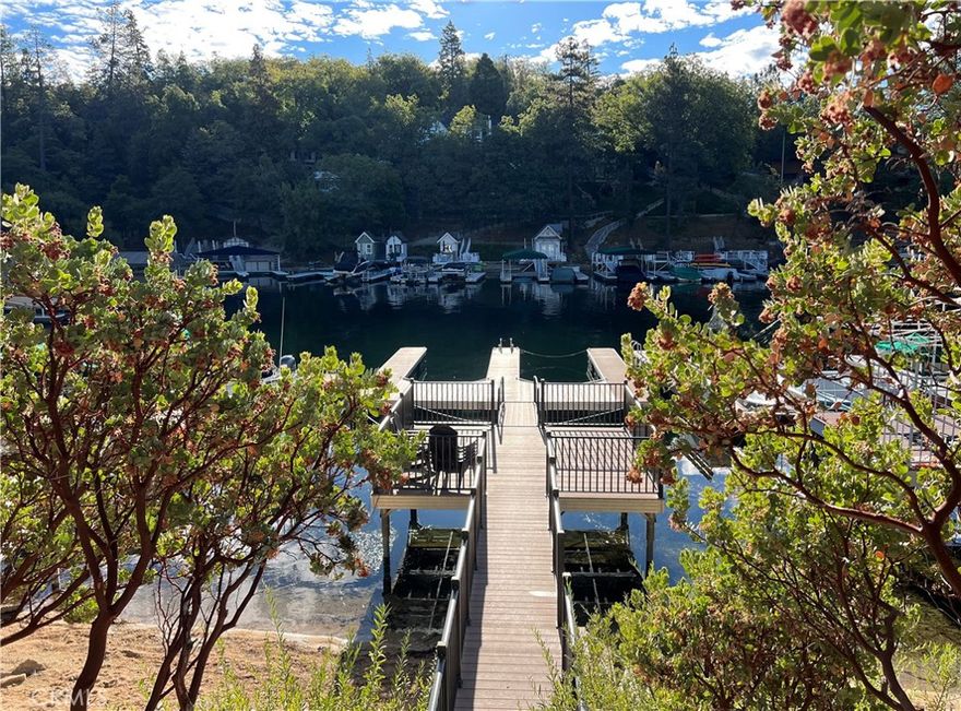 Located in highly desirable Winter Harbor Cove, N75-A (Half of a double dock) is a new TREX dock with a new pier and railings with easy access to the beach. Morning sun for lake activities around the dock such as swimming and kayaking. Nearby, there is an ALA restroom for members convenience.