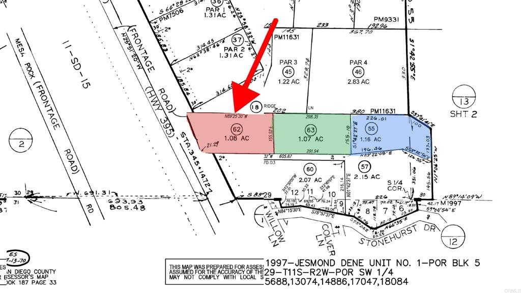 Recently surveyed, staked, and segregated, this parcel is ready for your architect, builder, or investor’s imagination. Set on a shared private access drive, the property offers both privacy and accessibility, ideal for those seeking a peaceful retreat with the convenience of nearby amenities. Enjoy sweeping mountain views, open skies, and the serenity of rural Escondido while staying connected to major routes, schools, and services.