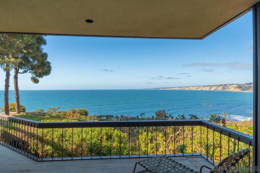 This charming, mid-century modern home with panoramic ocean views is nestled on a bluff, walking distance to the village of La Jolla in one direction and the La Jolla Shores Beach and the La Jolla Beach and Tennis Club in the other. The Coast Walk trail is out the front door, running along the cliffs to La Jolla shops and restaurants. Options abound for this home ranging from: a simple remodel and update; to the addition of a second story with rooftop deck, making the home approximately 4300 square feet; to an all-new dream home on the 8,000 square foot lot. This premier property is a wonderful opportunity to bring personal style to the desirable casual elegance that embodies the La Jolla lifestyle.  Property Appraised for $5,720,000 on 9/3/2020. Equipment:  Dryer, Range/Oven, Washer Sewer:  Sewer Connected Topography: GSL