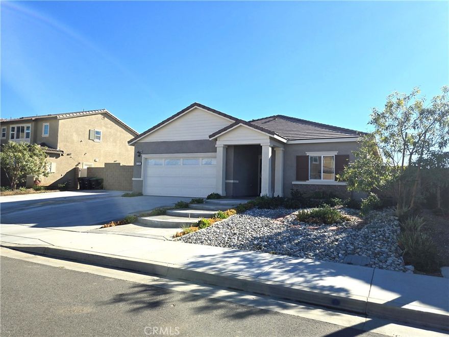 Discover this nearly brand new SINGLE STORY home in the completed phase of the DR Horton Willowbend community. Built in 2023, this home is in pristine condition with no prior full-time occupants.

This spacious 4 bedroom, 3 bathroom home features an open concept floor plan with a huge great room and dining area that seamlessly connects to a gorgeous kitchen with a center island, beautiful quartz countertops, and never used stainless steel appliances. The home is Green Certified and includes SmartHome enhancements such as dimmable and motion sensored light switches and a tankless water heater.

The laundry room provides direct access to the garage, which is pre-plumbed for electric vehicle charging.

The primary suite is a true retreat with a dual sink ensuite, a large walk-in shower, and a generous walk-in closet.

Situated on a large lot, the home has an elegantly landscaped, low maintenance front yard, a generous side yard, and a spacious backyard with a covered patio that is perfect for relaxing, barbecuing, or entertaining. The home also includes solar power, offering energy efficiency and utility savings.