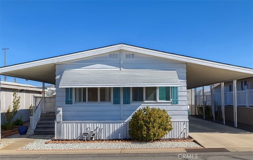 Lovely 2-bedroom 2 bath 55yr+ senior mobile home located at Sunburst Park. Spacious carpeted living/dining area with ceiling fan in Bedrooms, and built-in China hutch.  Enjoy the active lifestyle the community has to offer, with plenty of social events and amenities to keep you engaged. Don’t miss out on this opportunity—schedule your showing today and envision the possibilities! Outside, you’ll find a lovely patio area, surround by mountains, perfect for enjoying relaxing mornings or evenings. The park community has an abundance of amenities including a pool, jacuzzi, 8,000 sqft clubhouse, billiards room, card room, banquet hall, shuffleboard courts and much more. It is conveniently located within two blocks of restaurants and ample shopping and entertainment options.

Centrally positioned between Los Angeles, Orange County, San Diego, and Palm Springs, this location offers the best of Southern California at your fingertips. Don't miss this possibility to enjoy an active and vibrant lifestyle!