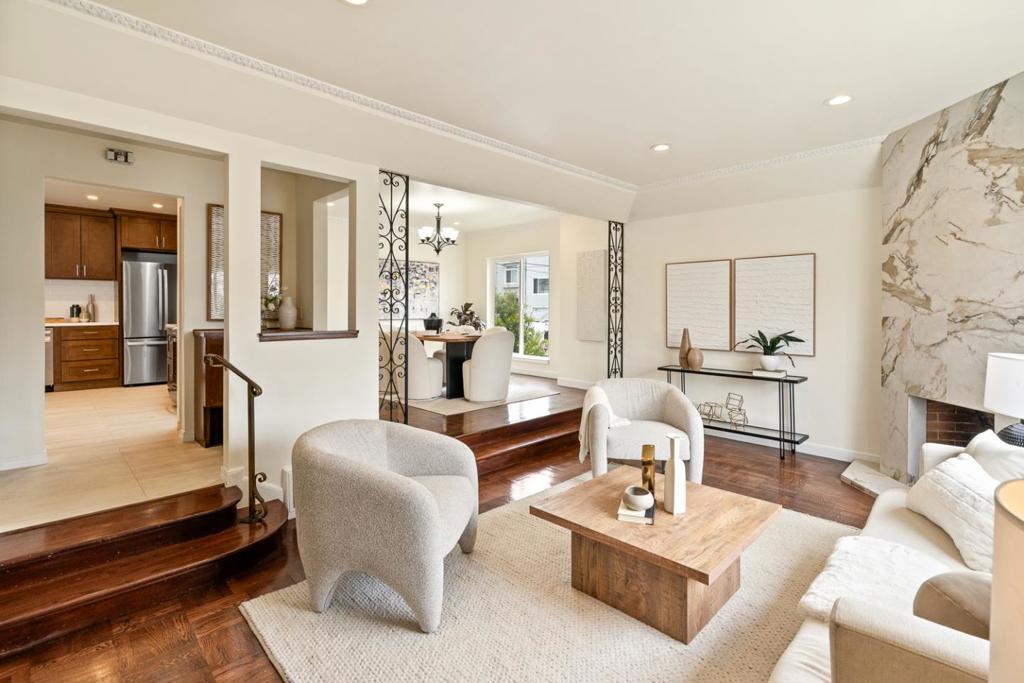 Welcome to 745 Brazil Avenue, a spacious and versatile multi-unit property in the heart of San Franciscos Excelsior neighborhood. With three separate residential units and 4,096 sq ft of living space, this unique property offers incredible flexibility for multigenerational living, rental income, or investment. The first unit features 2 bedrooms and 1 bathroom with a bright, functional layout. The kitchen includes stainless steel appliances, recessed lighting, and ample counter spaceperfect for everyday cooking and entertaining. A formal dining room with recessed lights connects to a living room filled with natural light and anchored by a cozy fireplace. Two generous bedrooms offer comfortable retreats, while the updated bath and modern fixtures add a contemporary touch. This unit also includes an attached 1-car garage. Downstairs is a 3-bedroom, 1-bathroom unit with a private entrance and spacious layout. In a separate rear building sits another 3-bedroom, 1.5-bathroom unitideal for rental income or a private guest residence. It includes its own 1-car garage and offers rare privacy and functionality. Located near local schools, shops, and public transit, 745 Brazil Avenue is a well-maintained, income-generating property in one of San Franciscos most connected neighborhoods.