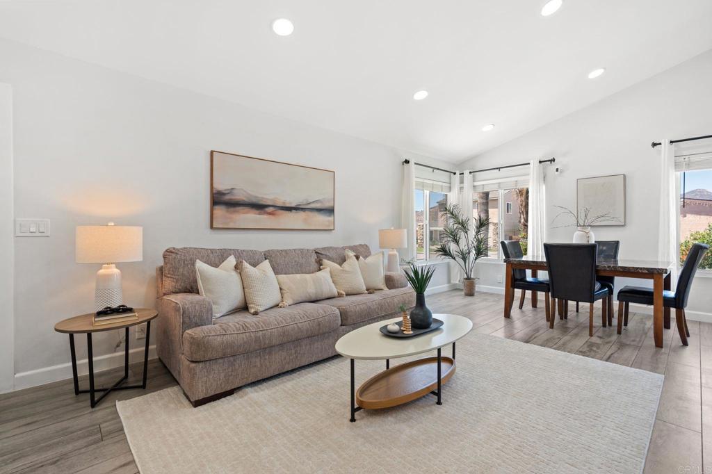Take advantage of this amazing opportunity with an assumable 5.25% interest rate!! This upgraded move in ready 3 bedroom, 2 bath home is tucked into a peaceful hillside setting in an amazing neighborhood. This bright, remodeled home has an open floor plan with natural light flowing through newer dual pane windows and has stylish tile flooring. The fully upgraded kitchen features quartz countertops, stainless steel appliances, soft-close cabinetry, and recessed lighting. Each bedroom includes ceiling fans and built-in closet organizers, while the remodeled bathrooms offer a touch of luxury. Major improvements include a newer roof and fascia, HVAC and ductwork, water heater, upgraded plumbing, fresh exterior paint plus lease solar. Relax in the private backyard with space to grill, garden, or create in the fully insulated, powered Tuff Shed—ideal as a workshop, studio, or hobby space. Located just a short distance to schools and minutes to shopping, dining, and freeway access.