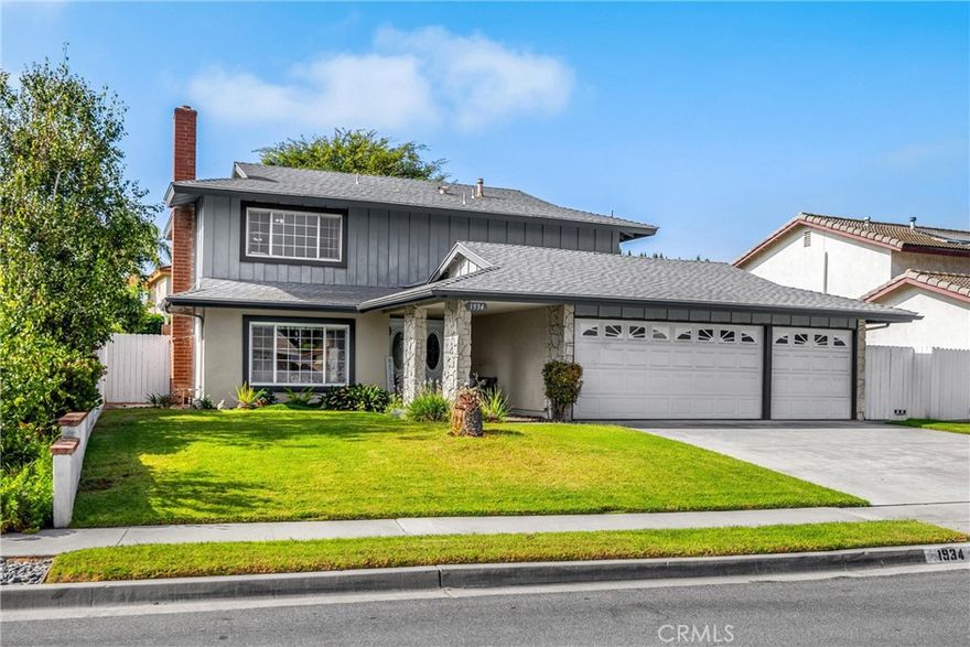 Welcome to 1934 Westmoreland. Nestled in the heart of the highly desirable Glenbrook community, this beautifully maintained home offers five bedrooms, three full bathrooms, and the space and layout you've been waiting for.

Step through the elegant double door entry into a light-filled living space featuring a cozy fireplace, recessed lighting, and an abundance of natural light that flows through the kitchen and family room, creating the perfect setting for everyday living and entertaining. This home offers a convenient downstairs bedroom and full bathroom. Upstairs, you'll find four additional bedrooms, including a spacious loft area complete with a built-in bookcase ideal for a study zone, reading nook, or bonus hangout space. Enjoy California living at its best in the large private backyard featuring a semi-covered patio and mature landscaping—perfect for barbecues, relaxing evenings, or weekend gatherings. A three-car garage offers ample parking and storage space.

As part of the Glenbrook community, residents enjoy low HOA dues and access to top-tier amenities, including a pool, clubhouse, barbecue area, tennis court, playground, game room, and a nearby community park.

Located in the award-winning Brea Olinda Unified School District and just minutes from Brea Mall, downtown Brea, the Brea Trail, and major freeways—this home truly offers the best of comfort, convenience, and community.                

** Solar is paid off **