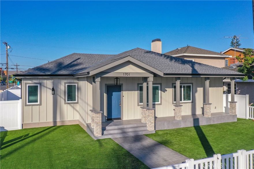 Be the first to live in this beautiful brand-new single-level remodeled home! This three-bedroom, 3.5 bath property features two primary bedrooms with en-suite bathrooms and a third bedroom with en-suite bathroom. Porcelain floors and granite countertops throughout; soft-close custom cabinets in the kitchen. Brand new stainless steel Whirlpool appliances complete the kitchen, and don't forget the separate laundry room! Central heat and air-conditioning along with a tankless water heater complete your indoor living experience. Outdoors you'll find plenty of yard and patio space. To top everything off you have sole access to a two-car garage. Ideally located on highly desirable Park Street, near schools, parks, shopping, the beach, Pacific City, downtown Huntington Beach, and more!