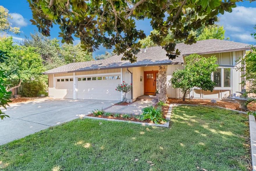 Welcome to this beautiful & well-kept home nestled in coveted Birdland neighborhood close to all top K-12 schools. 12800+ sq ft lot backs to Ken Merce Sports Park with own gate access. (Milgard) double pane windows throughout home, bay window and high windows in living room to enjoy sunlight. Remolded kitchen with gas cooktop, quartz countertops, cabinets (KraftMaid) with high gloss foil finish + an additional pantry area under the stairs. Gas fireplace in family room facing the gorgeous backyard view through windows and patio doors. 1st floor also includes newer front door with obscure glass panel, hardwood flooring, designer half bathroom, laundry area and 3-car garage(modern aluminum door). 2nd floor has four elegant bedrooms, remodeled master bathroom with walk-in closet + a fabulous New York style hallway bathroom, and 4 yrs old roof. The designed backyard has a herb area, a drought tolerant succulent area, vegetable areas, butterfly garden, berry cage, rose climbing trellis, shrub-sized fruit trees, etc. There is also a bonus studio in backyard which can be used flexibly. Close to charming historic Pleasanton downtown and tech company shuttle stops. Convenient ways to BART and ACE stations, freeway 680/580. Don't miss this one where modern meets nature in perfect location..