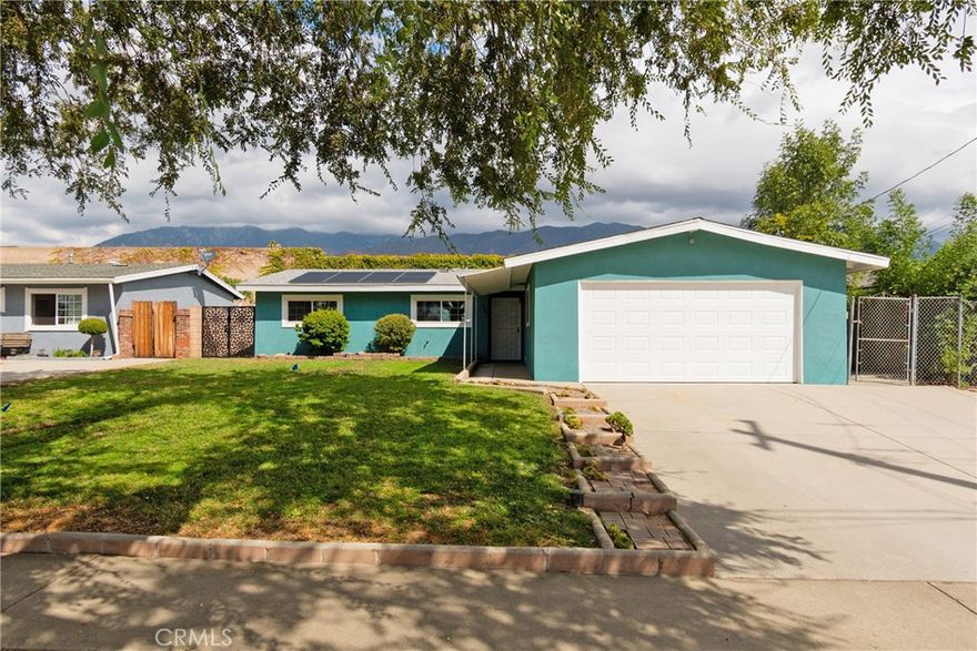 Welcome to this fully remodeled, turnkey single story home nestled in a quiet cul- de- sac in the lovely city of Rancho Cucamonga just off the 210 fwy. This home has it all 4 bedrooms with 2 bathrooms, formal dining & living room, huge family room that opens to a large bonus room of 300 sq ft. The house has been enhanced with Brand New Roof, new freshly interior paint, Newer wood flooring through out the whole house, Newer recessed lighting, New doors, Newer dual pane windows for improved energy efficiency & insulation providing peaceful scape. Newer HVAC unit that was installed in 2017, Newer water heater, Newer garage opener with key pad, 2 updated fireplaces in family & living room, upgraded kitchen cabinets & drawers with pull out shelves & self closing cabinet doors & drawers, water softener for good quality water through the house & extra filters for drinking water in kitchen, alarm system for extra security. Very good size backyard with Mountain View & spacious storage shed, 2 attached car garage with 220V electric car charger,
Leased Solar panels which is an incredible saving in the electric bill and need to be assumed by buyers for around $146/month.
This house is centrally located near the 210 fwy, major shopping centers, parks, everyday amenities and within the incredible Alta Loma School District. 
Hurry this house is ready, just move in.