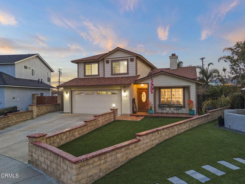 Welcome to 1531 Daphne Avenue--where upgraded living meets laid-back Ventura style. This move-in-ready 4-bedroom, 3-bath home offers 1,745 square feet of thoughtfully designed space situated on a 7400+ square foot pie-shaped lot, in a desirable neighborhood with no HOA.Freshly painted and updated throughout, the home features modern flooring, sleek solid surface countertops, stylish bathrooms that blend function and comfort, and major system upgrades including a newer roof, newer AC, and heater. The flexible floor plan includes a downstairs bedroom and a recently updated full bath--ideal for guests, multi-gen living, or a dedicated home office. The expanded living room features a double-sided fireplace, volume ceiling, and creative TV niche. The kitchen opens to a large dining area with a double-sided fireplace. Upstairs you'll find two additional secondary bedrooms, a beautifully updated hall bathroom, and the primary suite. The primary suite has plenty of room for a king size bed, professionally designed walk-in closet, vanity with two sinks, and custom tiled shower. Outside, you'll find professionally landscaped grounds with exterior lighting, multiple areas to entertain, a covered patio for year-round enjoyment, built-in BBQ, and a private hot tub ready for unwinding after work or hosting friends. The outside entertaining space is amazing! The size and shape of the backyard leaves plenty of room for an ADU, pool, or both! Located in Ventura, just minutes from local parks, schools, and the beach, this home offers the freedom of ownership without added restrictions--perfect for buyers looking to put down long-term roots and enjoy California living, their way.Don't miss your opportunity to own a well-maintained, upgraded home that's ready for your next chapter.