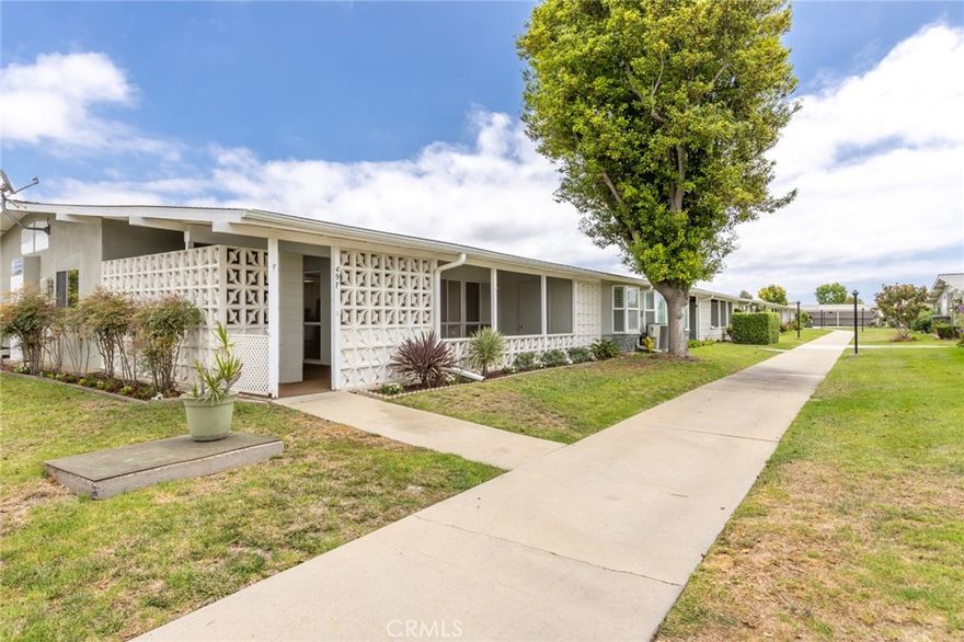 RESORT-STYLE 55+ Living in Leisure World!  Move right into this charming 2 bedroom, 1 bath home in the highly sought-after, secure guard-gated entry, with 24-hour patrol, Seal Beach community.  This natural light-filled, freshly painted unit, features an open living area, spacious bedrooms, easy-access shower/tub, two new skylights, one in the kitchen and one in the bathroom, and a Coveted Private End Unit Patio, with a large storage unit- perfect for morning coffee or relaxing with friends. Situated on the corner of a one-way street, that offers a lot less traffic and noise, that two-way streets provide.  Just steps from your assigned covered parking for added convenience.  Enjoy world-class amenities including a golf course, heated pool, fitness center, library, post office, health care center, pharmacy, cafe, and 200+ clubs and activities with bus transportation providing convenience to everywhere!  All this in a beautifully maintained community just minutes from Seal Beach's pier, shopping, dining, and the Pacific Ocean.  Explore new hobbies, make lifelong friendships, and Experience comfort, convenience, and an active coastal lifestyle!