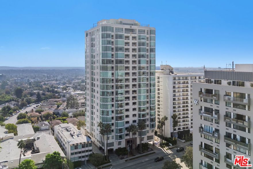 Welcome to the exclusive La Tour, renowned for its ultra-spacious, exceptionally large, efficient and sophisticated, home-like layouts.  Ideal for today's discerning Buyers' eclectic lifestyles, with only 4 units per floor, La Tour is not only private and secure but also an exceptional full-service building offering concierge, valet, door man, fitness, lounge, pool, spa, sauna and more.  Stunning south exposure residence with views of Century City and DTLA.  Inviting open floor plan with distinct sitting and dining areas with easy access to the wet bar and gourmet kitchen and its island as well as the convenient breakfast area.  Ultra-spacious living room featuring a gas fireplace, and ultra-high floor to ceiling windows overlooking the city with two sizable, private balconies.  The primary suite accommodates a sitting area, a desk and a gargantuan primary bathroom featuring dual closets.  Spacious en-suite guest bedrooms with supersized closet space.  Central location with easy access to Century City, Beverly Hills and the Westside. The entire building is non-smoking.  Some photos are virtually staged.