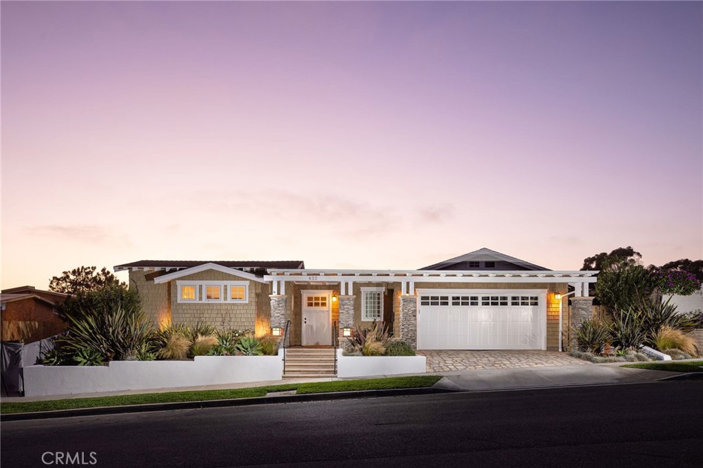 Welcome to 633 Rockford, an exceptional single-story with ocean views, nestled in the prestigious enclave of Cameo Highlands, this custom-built single-story residence offers a rare blend of elevated design, seamless indoor-outdoor living, and resort-style amenities — all with breathtaking views of the Pacific and Pelican Hill Golf Course! Thoughtfully designed for luxurious coastal living, the main residence features three spacious bedrooms and two elegantly appointed bathrooms. A detached private casita with its own full bathroom is perfect for guests, an office, or private retreat. From the moment you enter through the tranquil courtyard with firepit, you’re met with an atmosphere of serenity and sophistication. Entertaining is effortless with expansive gathering spaces that flow to a backyard oasis complete with a saltwater pool and spa, all framed by mature landscaping for ultimate privacy. The rooftop deck offers sweeping vistas of the ocean and iconic golf greens — an ideal spot for sunset cocktails or stargazing. Inside, you’ll find a carefully curated interior palette with premium finishes, custom cabinetry, and open-concept living areas designed to embrace the coastal breeze and natural light. Enjoy exclusive access to the Cameo community’s private beaches and walking paths, while being moments from the best of Corona del Mar Village, world-class dining, shopping, and Crystal Cove State Park. Experience the ultimate in luxury, privacy, and style — all on one level. This is Cameo Highlands at its finest.
