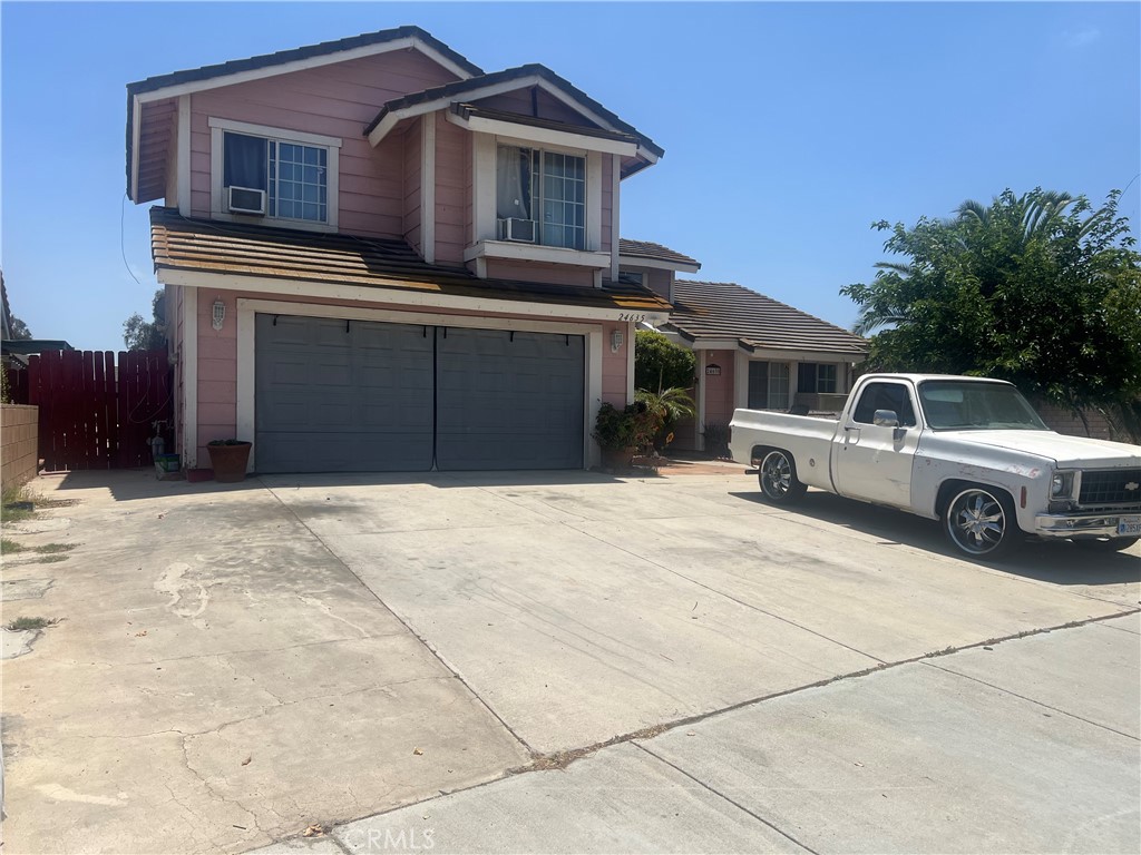 This spacious two-story home is located in good area of Moreno Valley close to freeways, schools, shopping centers, and much more. The master bedroom downstairs, with two closets and master bathroom, formal dining area, family room and half bathroom. Three more bedrooms upstairs, 2 car garage and optional RV parking. This big land property with spacious land at the back and front back yard. It has patio and concrete back yard. You must see it.