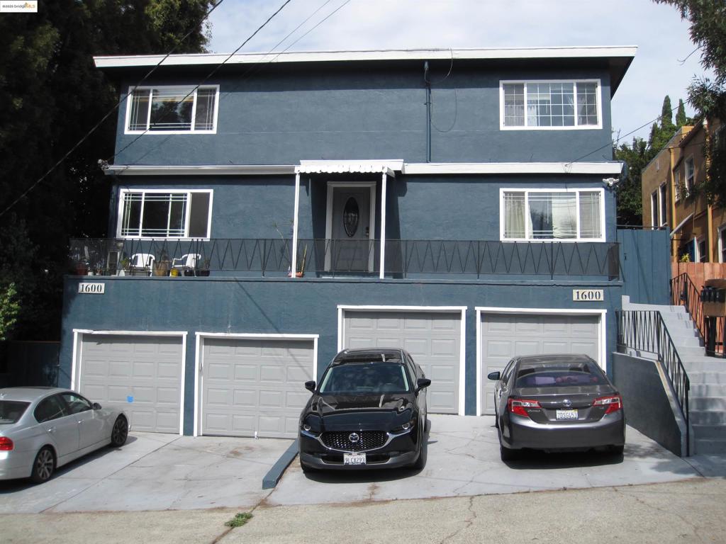 This fourplex is unique. Separate PG&E and water meters. You can occupy the vacant unit and have three other units to support expenses. Better than buying a single family home. The vacant unit has two bedrooms one bath, dining area and remodeled kitchen. Private backyard. Easy access to Freeway 580. Close to Highland Hospital.