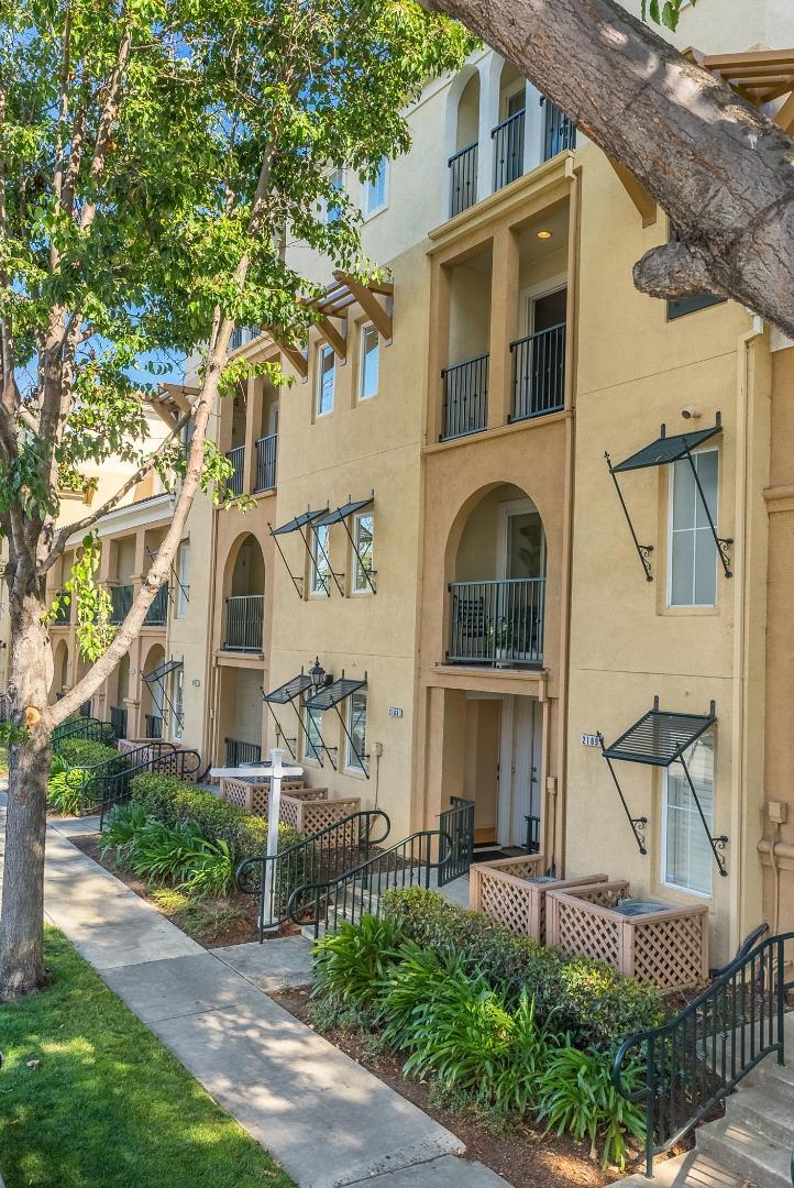 Amazing newer style townhouse/condo located in the highly desirable Palomar Complex. Boasting an amazing 2 bedrooms 2.5 bathrooms throughout 1860 +/- sq ft of living space with an attached oversized 1+ car tandem garage. Enjoy easy access from the garage to the front door of the home as well as indoor laundry, an expansive master suite with luxurious master bath and walk-in closet, and a private balcony overlooking the beautiful tree-lined street. This home has a large gourmet style chefs kitchen and central heating & A/C. Centrally located - you will have easy access to light rail, downtown Campbell, downtown San Jose, Santana Row, and major freeways.