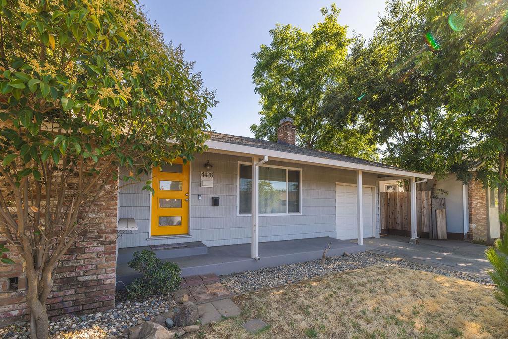 Welcome to 4428 Santa Monica Ave: a charming 3-bedroom, 1-bath home in the Fruitridge Manor neighborhood of Sacramento. Built in the classic Mid-Century Ranch style, this home features a spacious backyard with an in-ground pool perfect for entertaining or relaxing on those hot summer days. Inside, enjoy a bright and functional layout, complemented by modern updates including granite countertops, white shaker cabinets with glass-front uppers, stainless steel appliances, and durable ceramic tile flooring in the kitchen. The cozy wood-burning fireplace and central heating & air add comfort year-round. This house is ideal for owner-occupants looking to build equity or investors exploring rental income opportunities in a high-demand area. Conveniently located close to popular destinations like the Old Sacramento Waterfront, Discovery Park, and William Land Park. This is a rare opportunity to own a pool property with value-add potential in an established neighborhood!