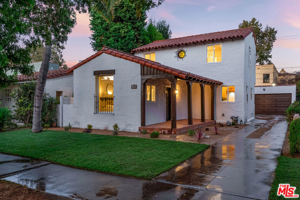 Beautifully reimagined Spanish style home in the highly desirable Leimert Park neighborhood. This home is truly the perfect blend of original charm with modern systems and upgrades. This desirable home is a large three bedroom, two bathroom home with a formal dining area, original breakfast nook and a living room with original wood vaulted ceilings. It has been fully remodeled with a stunning refinish of the original hardwood floors, brand new kitchen, new paint throughout, new windows, and an upgraded 200 AMP panel with all new wiring. There is beautiful authentic Saltillo tile installed through the kitchen, first level bathroom and on the front porch. The primary bedroom is spacious with a large walk-in closet. The bathrooms have been tastefully remodeled with original layouts and arched showers. The landscaping has been upgraded with a new sprinkler system, sod and a vinyl fence for increased privacy. Don't miss out on this enchanting one-of-a-kind home.