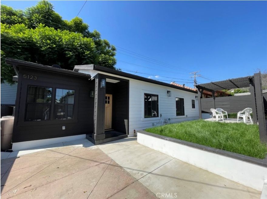 Welcome to 5123 Rockland Ave. Located in the coveted Eagle Rock neighborhood North of Colorado Blvd. This Newer Constructed ADU Features 3 Bedrooms, 2 Baths and is fully furnished. Unit Provides Open Floor Concept with Natural Wood Kitchens, Quartz Counters, and New Appliances. Master Bedroom with Private Bathroom and Walk In Closet. Engineered Hardwood Floors throughout. AC/Heating Systems, In Door Washer and Dryer Hook Ups, Upgraded Plumbing and Electrical Wiring. All New Light Fixtures, Recessed Lighting, New Tile Flooring, New Dual Pane Windows, New Roof and New Exterior Siding. Tankless Water System, and It's own Electric Meter and Gas Meter. Unit also Features it's Own Private Yard with Pergola for Outdoor Entertaining. The Quiet Tree Lined Neighborhood offers plenty of Off Street Parking all while being walking distance from the shops and restaurants of Eagle Rock and Highland Park. Located in the Coveted Eagle Rock Elementary School District and centrally located by The 134, 2, 5 and 210 Freeways.