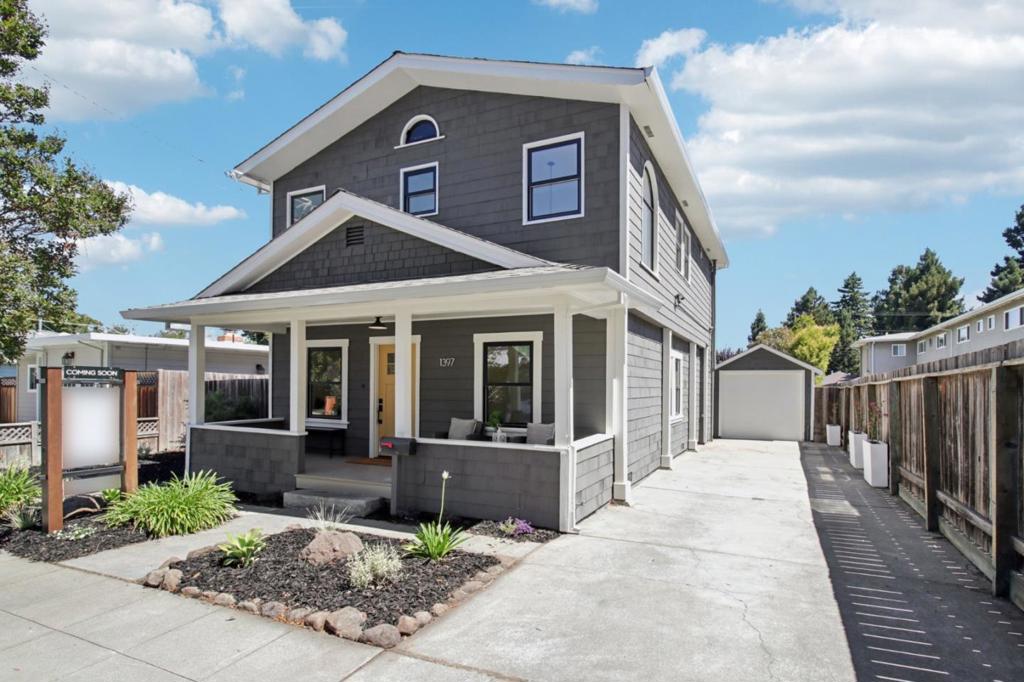 This remodeled home combines modern style with a standout location. Sunlight pours into the open living and dining areas, creating a warm, welcoming flow. The brand-new kitchen features an oversized walk-in pantry and a seamless connection to both the living area and backyard, perfect for entertaining. The yard offers generous space to garden, with mature fruit trees and functioning well. Throughout the home, engineered wood floors and updated lighting enhance the thoughtful design. Upstairs, all bedrooms are conveniently located on the same level as the laundry room. The stunning primary suite boasts a spa-like bathroom with a walk-in shower and dual vanities. Solar panels - fully paid for - add energy efficiency and long-term savings. A detached, extra-deep garage provides far more than parking - with room for storage, a workshop, or even a dedicated office or studio. And as a sweet surprise, an underground wine room - the perfect hideaway for your collection. Nestled at the end of a tree-lined cul-de-sac in Redwood Citys Palm Park neighborhood, this home offers a community feel with easy access to parks, cafes, commuter routes, the YMCA and vibrant downtown. Palm Park living at its best: stylish, functional, and ready to welcome you home.