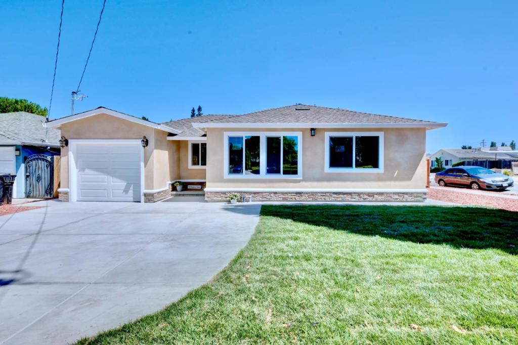 Beautifully Remodeled Modern Home From The Ground Up in Prime location of Sunnyvale. Situated on a spacious corner lot, the private side entrance offers both convenience and privacy for everyday living. Mature fruit trees create a lush, serene setting, and the expansive back lawn perfect for a BBQ grill and ample seating. Thoughtfully paved outdoor areas offer a safe, inviting space for kids to play while still providing plenty of room for entertaining guests. From the kitchen window, you can watch little ones play safely, or relax in the shaded backyard on a sunny California afternoon. Home Highlights Completely rebuilt from the studs up: Enjoy peace of mind with brand-new systems and modern finishes throughout. Corner lot advantage: Enhanced privacy and curb appeal in a quiet, well-established neighborhood. Outdoor entertaining: Ample space for a BBQ grill, al fresco dining, and lounge areas ideal for parties and family events. Off-street parking: Generous space for your vehicles and guests. Convenient location: Close to parks, tech campuses, shopping, and dining. This home offers comfort, charm, and unbeatable California livability a true turn-key gem in the heart of Silicon Valley. Dont miss your opportunity to make this inviting property your own!