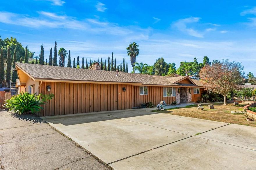 A Rare Gem on Almost an Acre—Privacy, Space, and Endless Possibilities Await!This 3-bedroom, 2.5-bath home sits on an almost one-acre, gated lot, offering privacy, space, and incredible potential. Perfect for multi-generational living, there’s room to build an ADU, park multiple cars, RVs, or boats, and create your dream backyard.Inside, enjoy generously sized rooms, a laundry/mud room, and open spaces ready to be customized. Full of character—from the front door and fixtures to the outdoor lighting and brick-accented fireplace—this home has been lovingly cared for by the original owners, creating a warm and inviting atmosphere.Just minutes from Jamul Casino & Resort, with easy highway access and stunning mountain views, this home combines seclusion, convenience, and timeless charm.