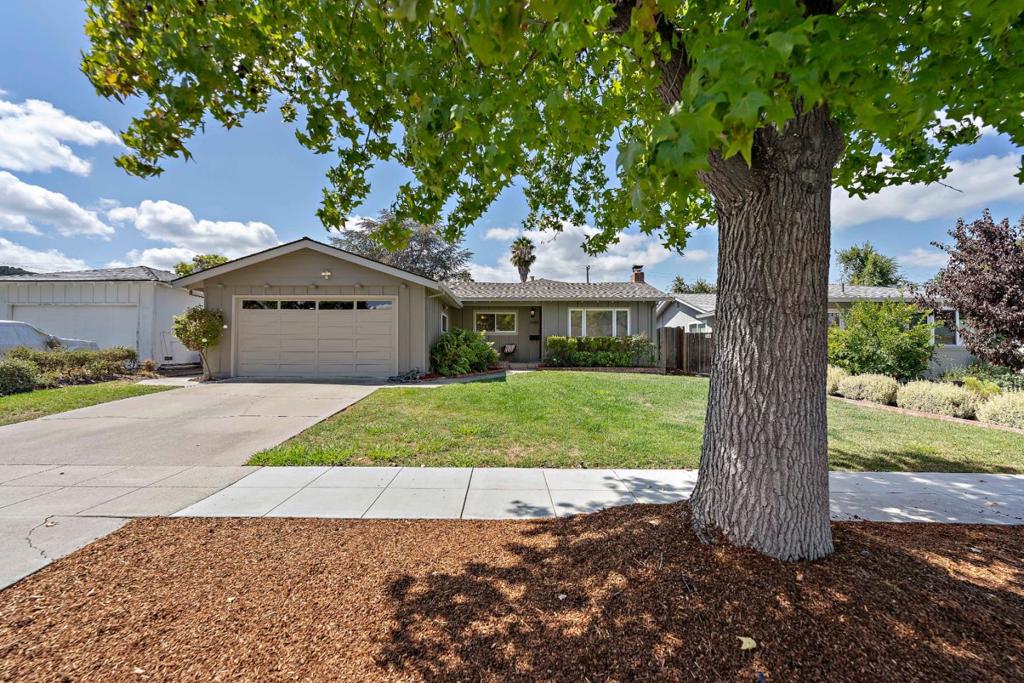 Beautifully remodeled Cambrian single-story blending timeless charm with modern updates. This home offers exceptional curb appeal with an expansive front lawn and mature landscaping. Inside, the bright living room features hardwood floors, large windows, and a wood-burning fireplace. The gourmet kitchen boasts granite countertops, gas-range and pantry, flowing to a dining area and separate family room with sliding doors to a bougainvillea-draped patio. The third bedroom includes an en suite bath and backyard access, while the primary suite offers a walk-in closet, spa-like bath, custom built-ins, and artisan cabinetry. A lush backyard with mature trees, updated bathrooms, attached two-car garage, and proximity to Alta Vista Elementary, Union Middle, and Leigh High complete this exceptional home.