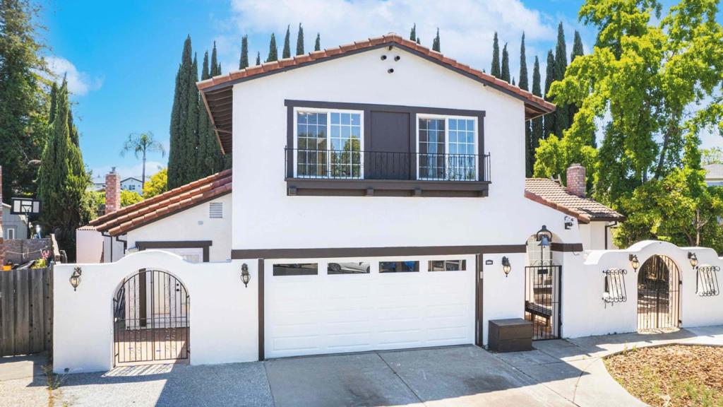 Welcome to this spacious 5-bedroom, 3-bathroom home located in the highly sought-after Evergreen area of San Jose! Offering approximately 2,696 sqft of living space on a generous 9,775 sqft lot, this home features a versatile floor plan perfect for multigenerational living or work-from-home flexibility. One bedroom and full bath are conveniently located downstairs, while upstairs includes four additional bedroomsincluding a primary suite with ensuite bathroom. Recent updates include fresh interior and exterior paint, new flooring throughout, and recessed lighting in the living room, creating a bright and welcoming atmosphere. The kitchen and bathrooms remain in their original condition, offering a great opportunity for buyers to customize and add value over time. Enjoy the backyard with mature fruit trees, ideal for entertaining or relaxing outdoors. Located in a top-rated school district and close to parks, shopping, and freeway access, this home combines size, location, and potential. Dont miss it!