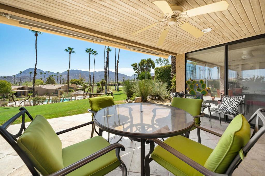 Absolutely stunning furnished home available for lease in the prestigious, guard-gated community of Ironwood Country Club!This beautifully appointed residence offers just under 2,700 sq. ft. of thoughtfully designed living space, featuring 3 bedrooms and 3 full bathrooms, with the primary and guest suites located at opposite ends for maximum privacy.Perched high on a hill at the end of a quiet cul-de-sac, the home boasts breathtaking panoramic views of the fairway, surrounding mountains, greenbelt, and community pool. The open-concept layout includes a formal living room that flows into a spacious family room, a large formal dining area, and a classic wet bar--perfect for entertaining.The gourmet kitchen features granite counters, rich wood cabinetry, a breakfast bar, and a charming breakfast nook complete with a built-in office space. The luxurious primary suite includes vaulted ceilings, an oversized walk-in closet, and a spa-like bath. Additional highlights include skylights, wood shutters, ceiling fans, a private enclosed atrium, and a generous covered patio with a built-in BBQ and expansive mountain views.Located in Ironwood Country Club, one of Palm Desert's most desirable private communities, residents enjoy access to two championship golf courses, a state-of-the-art fitness center, tennis and pickleball courts, spa services, and a beautiful clubhouse with fine and casual dining.This is desert living at its finest--comfort, elegance, and unmatched views.
