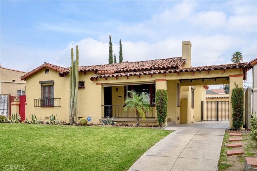 Welcome to this beautifully updated 1936 Spanish-style home, where timeless character meets modern comfort. Nestled on a picturesque tree-lined street, this property exudes warmth and charm from the moment you arrive.
Step inside to find inviting hardwood floors that flow throughout, complementing the home’s bright and airy layout. The spacious living and dining rooms are filled with natural light from large windows, creating the perfect atmosphere for both relaxing and entertaining. The updated kitchen features stylish finishes, ample counter space, and a seamless connection to the rest of the living area.
The main home offers two bedrooms and one and a half bathrooms, including a full bath with both a bathtub and shower, and a convenient half bath within one of the bedrooms.
The backyard is a private oasis — expansive, lush, and beautifully landscaped with mature fruit trees. It’s the perfect setting for outdoor dining, gardening, or simply enjoying a sunny afternoon.
Adding exceptional versatility, the property includes a studio ADU complete with a screened-in porch, full kitchen, and full bath. With alley access and an ADU which offers endless opportunities for guest accommodations, rental income, or a private workspace.
Located just minutes from Whole Foods, the new Erewhon, The Americana at Brand, and an array of shopping and dining options, this home combines classic Los Angeles charm with unbeatable convenience and style all in the heart of Glendale.
Broker/Agent does not guarantee the accuracy of information, including square footage or zoning. Buyer to verify all information to their satisfaction.