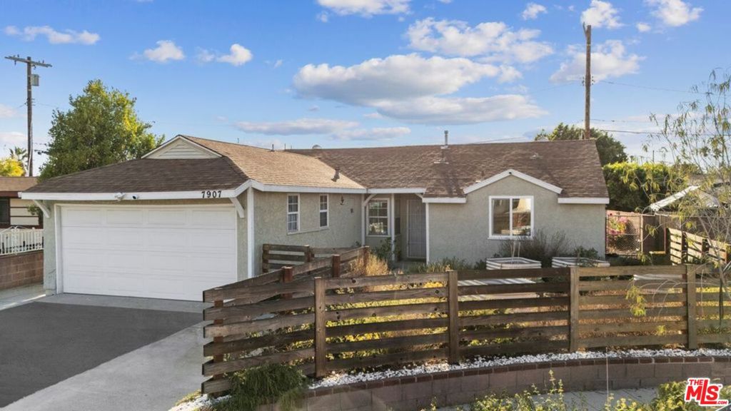 Welcome to your own private retreat in the heart of Sun Valley. Tucked away on a tranquil cul-de-sac, this beautifully upgraded 3-bedroom, 1 and 1/2-bathroom home is a perfect blend of modern style, comfort, and incredible potential. From the moment you arrive, you'll be greeted by an inviting, open-concept living space flooded with natural light, thanks to newer windows. The seamless flow and newer flooring create a bright, welcoming atmosphere that's ideal for relaxing or entertaining. Sliding glass doors connect the spacious living room to the backyard, making it easy to host indoor-outdoor gatherings and enjoy the quintessential California lifestyle.The heart of the home is a recently remodeled kitchen that's a true chef's delight. It features sleek quartz countertops, stylish cabinetry, and a designer chevron-style backsplash that adds a touch of modern elegance. The thoughtful layout and high-quality finishes make this kitchen as functional as it is beautiful. Just off the kitchen, a large, dedicated laundry room with built-in storage adds to the home's practical appeal. Each of the generously sized bedrooms offers ample closet space, while the two updated bathrooms provide modern convenience.Step outside and discover a serene, drought-tolerant paradise. Both the front and back yards are fully gated and feature thoughtfully designed, low-maintenance landscaping with a vibrant mix of colorful succulents and diverse textures. Garden enthusiasts will love the dedicated vegetable garden, which currently produces cucumbers, tomatoes, and sweet potatoes. The expansive, private backyard is an entertainer's dream, offering a peaceful space for everything from quiet mornings with a cup of coffee to lively weekend barbecues with friends and family.One of the most exceptional features of this property is the oversized, finished 2-car garage with direct access. This versatile space is a blank canvas, presenting a fantastic opportunity to create the area you need most, whether you envision a spacious family room, an additional bedroom, a creative studio, or an income-producing Accessory Dwelling Unit (ADU). This flexible space adds significant value and endless possibilities to the property. With newer wood fencing, a modern Nest thermostat controlling the central air and heating, and plenty of extra parking in the driveway, this home offers both comfort and peace of mind.Located centrally with quick access to major freeways and nearby studios, this Sun Valley gem is more than just a house; it's a smart investment perfect for those seeking a home with room to grow. Don't miss your chance to own a sanctuary that truly has it all.
