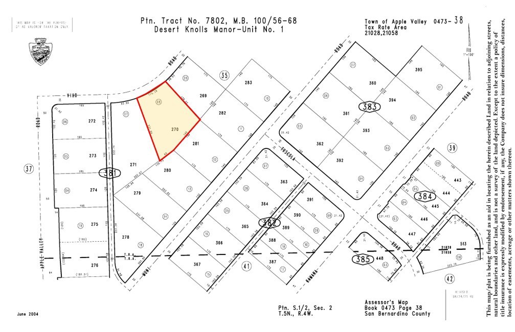 ±0.74 acres of unimproved apartment land for sale on Viho Rd in the exceptional Desert Knolls neighborhood of Apple Valley; APN: 0473-381-08. This lot offers a rare opportunity to build in one of the most desirable locations in the High Desert, with sweeping panoramic views of the Valley. This buildable lot is zoned Multifamily (R-M) and permits up to 20 dwelling units per net acre. Water, sewer, and power are available at site. Future homes are in immediate proximity to St. Mary’s Medical Center, multiple Medical Offices. Nearby amenities include Super Target, Albertsons, Starbucks, and many restaurants. Apple Valley is home to Brightline West’s future High Speed Rail Station and maintenance yard, breaking ground in 2025 and operational by 2028. Connecting Downtown Los Angeles to the Las Vegas Strip. The project will bring an estimated 10,000 jobs. Buyer to verify all information contained herein. Agent and their representatives are not responsible for the accuracy of these claims.