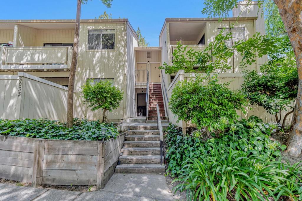 Beautifully updated second-floor condo in the heart of Santa Clara! This 1BR/1BA home in the desirable Woodsborough community features a remodeled kitchen with granite countertops and breakfast bar, spacious living/dining area, recessed lighting, and tiled entry. Enjoy two private balconies with serene views of lush landscaping and peaceful community ponds. The large bedroom includes a walk-in closet and ceiling fan for added comfort. HOA covers hot water, garbage, roof, security patrol, pools, ponds, rec rooms, and moreproviding easy, low-maintenance living. Walk to Central Park, Safeway, restaurants, the library, and top-rated Santa Clara schools (Central Park Elem, Cabrillo Middle, Santa Clara High). Minutes to Apple, Nvidia, Kaiser, and other major tech campusesno freeway needed! Conveniently located near Homestead Rd, expressways, and freeways. The Woodsborough community offers mature trees, open lawns, and great amenities. Comfort, convenience, and location all in one!