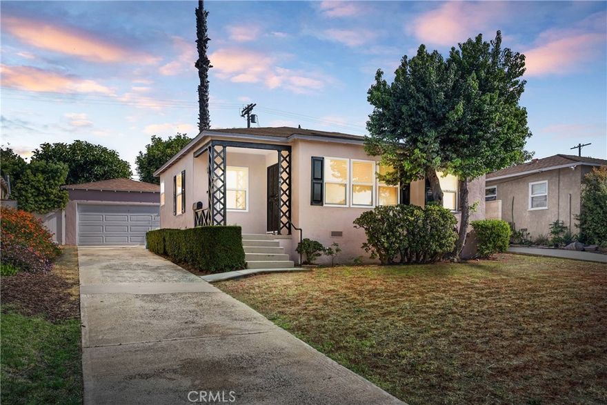 Fully Renovated Harbor City Beauty | Spacious Lot + Detached Garage! Welcome to 1640 W. 256th Street—a charming, completely remodeled two-bedroom, one-bath home offering stylish upgrades, a detached 2-car garage, and a spacious backyard with endless potential. Situated on a quiet, well-maintained street in Harbor City, this move-in-ready home checks all the boxes for comfort, function, and opportunity. Step inside to discover beautiful hardwood floors, fresh white walls, and an abundance of natural light. The reimagined kitchen features crisp shaker cabinets, stone countertops, a matte black faucet, and a cozy breakfast area—perfect for morning coffee. The bathroom has been tastefully updated with a new vanity, modern fixtures, and designer lighting, while both bedrooms offer generous closet space, ceiling fans, and charm. The home also includes a laundry area with a stackable washer and dryer, a long driveway leading to a detached 2-car garage, and a fully fenced backyard with mature trees—ideal for entertaining. A true Harbor City gem with style and space—don’t miss this opportunity to make it yours!