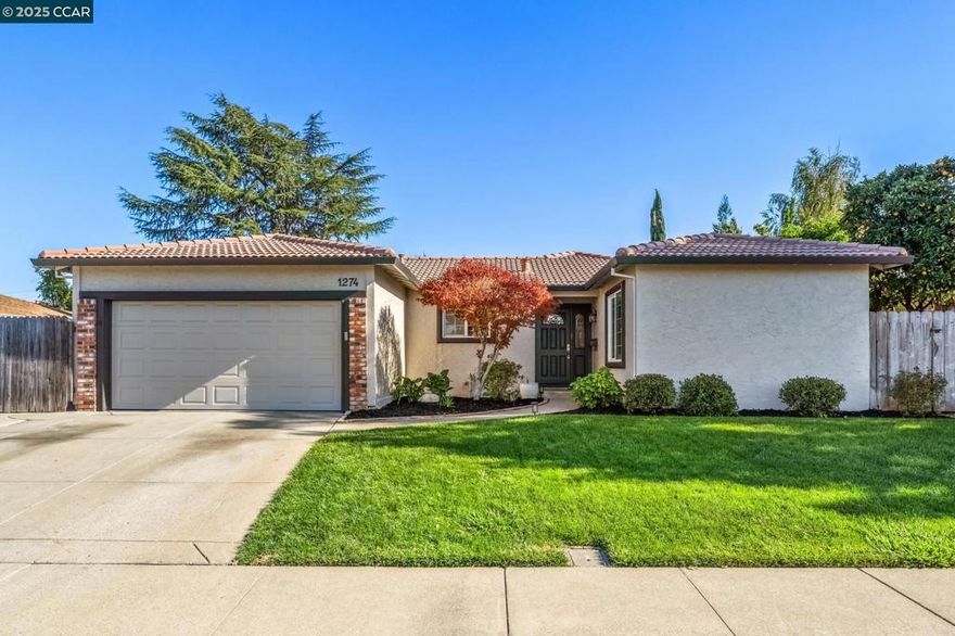 Open Sat & Sun. Turn-key, beautifully updated single-level home situated on a quiet court near Lime Ridge open space, shopping, restaurants, trail, park and just minutes to BART & freeway. Remodeled kitchen features Quartz counters, subway backsplash, a pantry, stainless steel appliances and opens to a casual dining area which connects to the cozy family room with fire place. Huge living room / dining room combo. 4 comfortable bedrooms including a primary suite with private, recently renovated bathroom. Tastefully updated guest bathroom. Additional interior highlights: Recessed lighting, modern light fixtures, neutral paint shades, hardwood floors recently refinished, LVP flooring, dual-pane windows & central HVAC (AC unit 2020). Low maintenance yard offers a tropical feel with palm trees, a pool & hot tub.