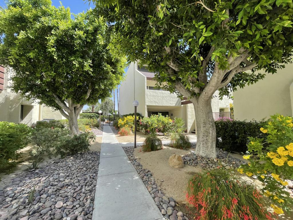 Renovated One-Bedroom Condo in Prime South Palm SpringsLocated in the iconic Smoke Tree Racquet Club, designed by renowned architect Hugh Kaptur, this upstairs one-bedroom, one-bath condo offers a clean slate for buyers seeking a stylish, mid-century residence in one of Palm Springs' most desirable communities.This unit has been renovated and features: Open-concept living space Fresh finishes and new flooring throughout Upgraded kitchen with modern appliances Updated bathroom Spacious bedroom with ample closet space Private balcony with mountain views and sunset potential.Community amenities include: Refreshed pool and spa Tennis and pickleball courts Lush, manicured grounds On-site laundry facilities Ample parkingJust steps from Smoke Tree Plaza, offering shopping, dining, and everyday conveniences, walkable location with no need for a car.This is a rare opportunity to own in a well maintained, architecturally significant community in South Palm Springs.