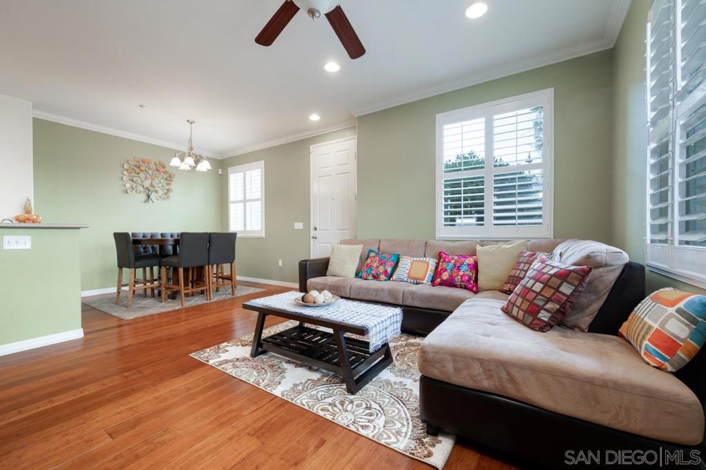 Located At Summit In Eastlake You'll Find This Open & Spacious Floor-Plan Which Offers 3 Bedrooms, 2.5 Baths With Nearly 1600 Square Feet! Upgrades Include Crown Molding, Bamboo Floors At Entry, Living Room, Dining Area & Hallway. The Kitchen Features Tile Floors With Stainless Steel Appliances & TWO Spacious Pantries. This End Unit Provides Lots Of Natural Light In All Rooms. The En-Suite Bathroom Has High Ceilings, Dual Sinks & An Enormous Walk-In Closet, With A Separate Shower & Tub. All Bedrooms Have Ceiling Fans. The Laundry Room Is Conveniently Located Upstairs. The 2 Car Garage Is Fully Drywalled With Epoxy Floors & Grants You Direct Access To Your Unit. You'll Discover Resort-Type Amenities. Fully-Equipped Fitness Center, Splash/Lap & Kiddy Pool With Spa & A Fully Contained Clubhouse For Private Events. This Is Truly A Hard-To-Find Corner Lot Home That Offers Services Within Minutes Such As Shopping At Eastlake Terraces, Otay Ranch Town Center, Parks & Easy Access To Freeways! All Appliances Convey! Complex Features: ,,,,,,, Equipment: Dryer,Fire Sprinklers,Garage Door Opener, Range/Oven, Washer Other Fees: 134 Sewer: Sewer Connected, Public Sewer Topography: LL