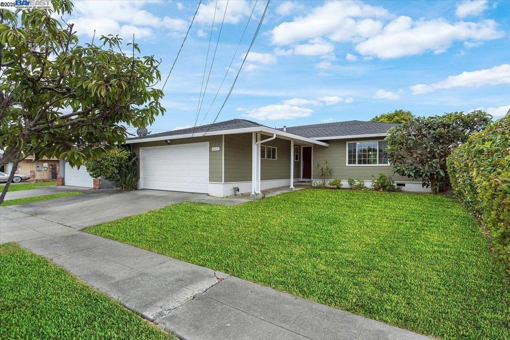 Welcome to 2316 Tallahassee Street, a beautifully maintained ranch-style home in one of Hayward’s most desirable neighborhoods. This 3-bedroom, 2-bathroom residence features fresh interior paint, quartz countertops, stainless steel appliances, and updated windows. The living room includes a cozy fireplace and abundant natural light. The spacious backyard offers a mature orange tree and planter boxes, perfect for gardening. Conveniently located near top-rated schools, parks, shopping, dining, and major commuter routes.