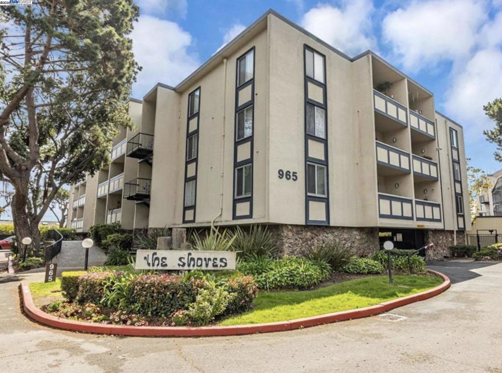 Rare Opportunity at The Shores! For the first time in over 20 years, this spacious 1-bedroom condo is available in the highly sought-after community of The Shores. This fixer-upper is the perfect opportunity to add your personal touch, build equity, and create a space that reflects your style. With a blank canvas ready for renovation, the possibilities are endless! The home features top to bottom sliding door opening to a private balcony with a serene setting—ideal for relaxing mornings or peaceful evenings. Just one block from the beach, you’ll love easy access to the shoreline for morning walks, biking, and water sports. Conveniently located near shopping, specialty stores, Trader Joe’s, and top-rated restaurants, this home offers the perfect blend of coastal living and urban convenience. HOA covers water, trash, and a wide range of amenities, including a sparkling pool, sauna, clubhouse, and common laundry facilities. This condo also comes with one-car deeded underground gated parking for added security and convenience. Commuters will appreciate quick access to the SF Ferry, BART, and major freeways, making travel to the city a breeze. Don’t miss this rare chance to own your seaside retreat in one of the area’s most desirable neighborhoods. Bring your vision!